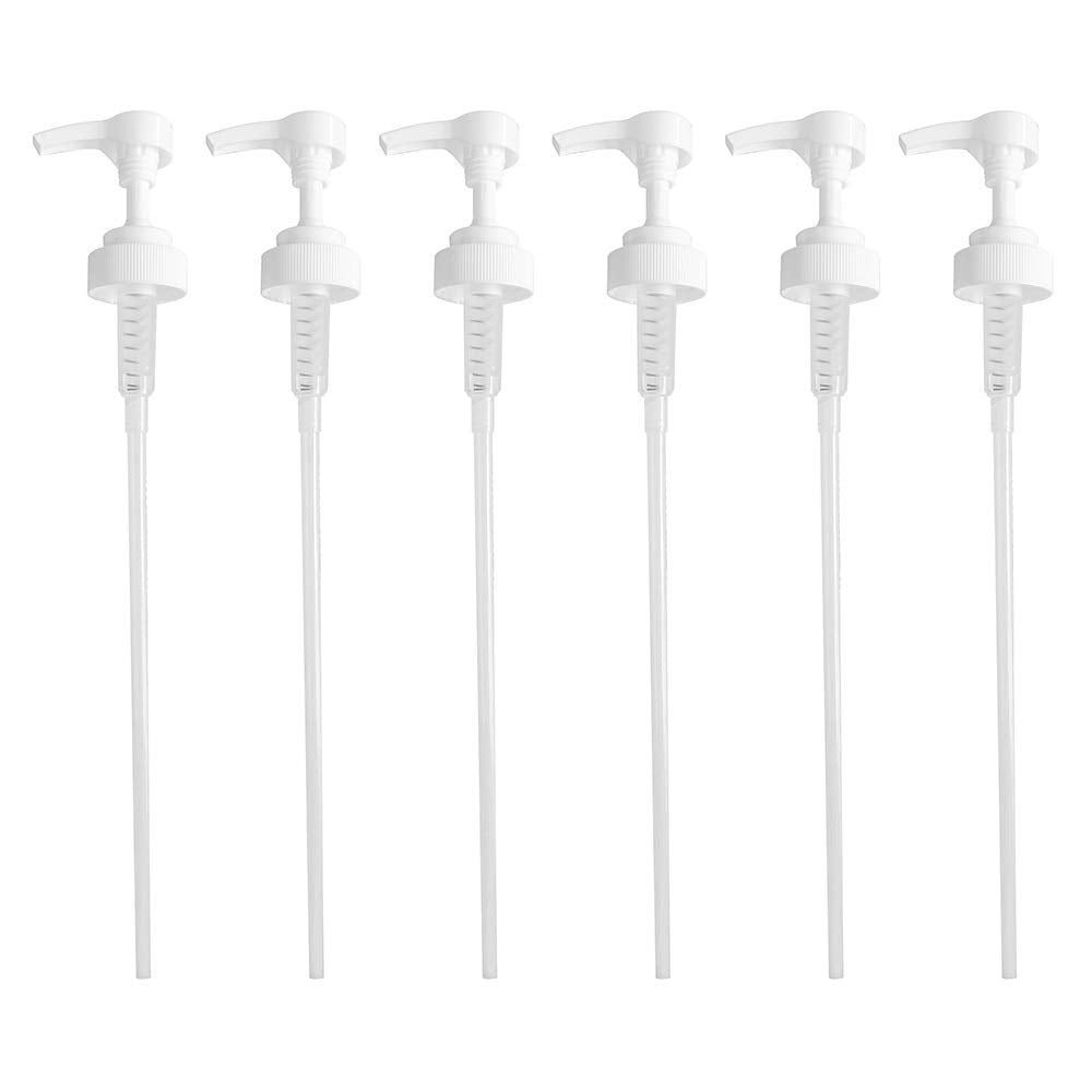 Universal Gallon Shampoo Pump Dispenser by Geti Beauty | 128oz Liquid – Detergent Jugs | Conditioner Hand Sanitizer Massage Oil Creams Pet Shampoo | 4cc Output (6-Pack)