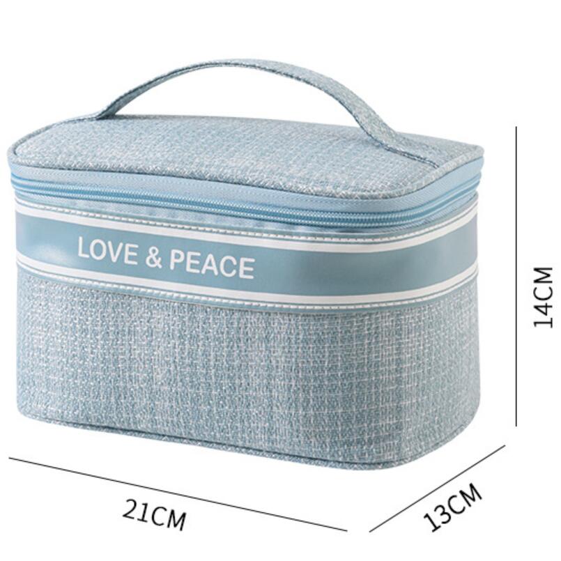 Plaid Letter Graphic Makeup Bag - Portable Organizer