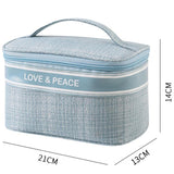 Plaid Letter Graphic Makeup Bag - Portable Organizer