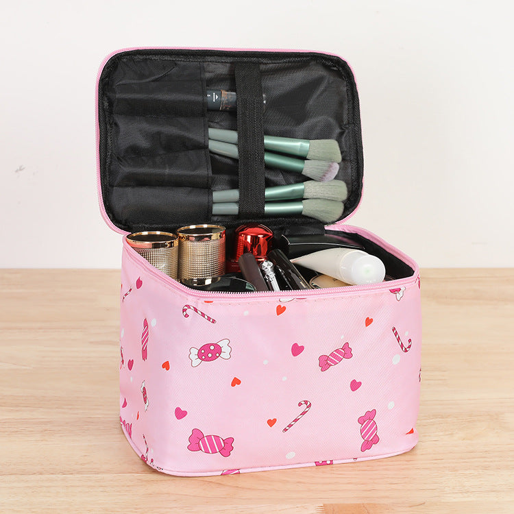 Portable Makeup Organizer Bag with Handle for Travel