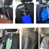 4pcs Car Seat Headrest Hook Hanger Organizer (Black)