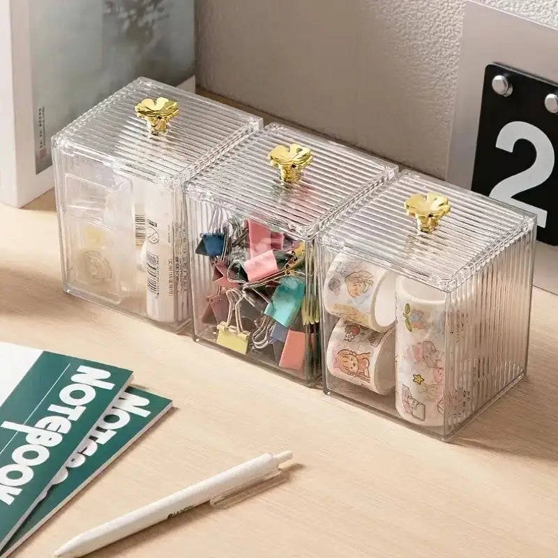 Transparent Cosmetic Storage Box for Makeup and Jewelry