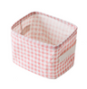 Desktop Makeup Organizer Storage Box with Linen Basket