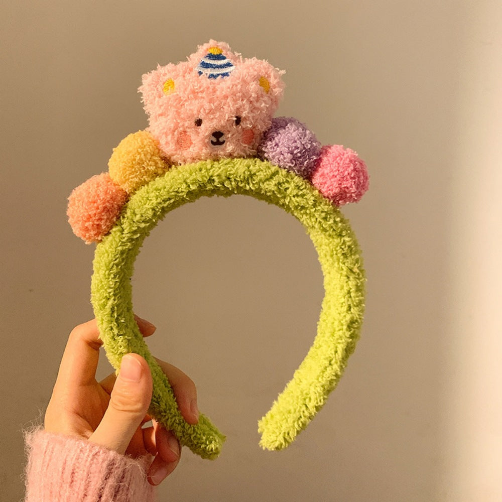 Cute Purple Plush Monster Headband Hair Accessory