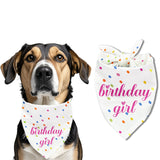 Dog Birthday Bandana Accessories for Dog Lovers Birthday Dog Birthday Gift Pet Scarf Pet Accessories Pink Bibs Square Adjustable Girl Dogs Bandana