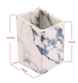 10-Piece Marble Pattern Makeup Brush Set