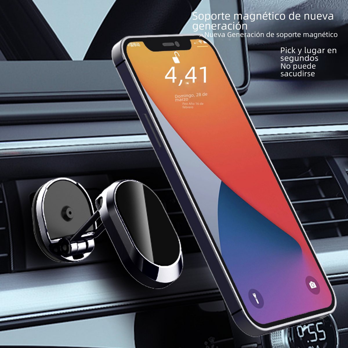 Magnetic Car Phone Holder with Rotating Base (Wholesale)
