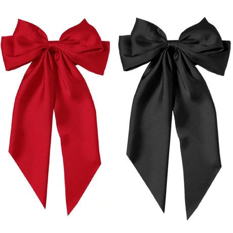 Red Hair Bow for Women Red Bow for Hair Red Bow Clip Black Hair Bow Christmas Hair Clips for Women Christmas Hair Accessories