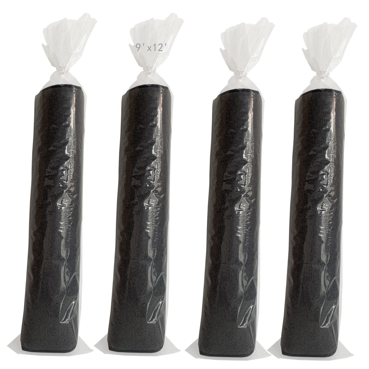4 Pcs Rug Storage Bag with 10 Ties-Fits Rug up to 9x124.5 Mil Heavy Duty Clear Plastic Rolled Rug Storage Bag for Carpet ShippingPackingMoving and Storage - No Vent Holes