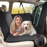 HEELE Back Seat Extender for Dogs Hard Bottom Car Seat Cover with Mesh Window and Pocket for Traveling and Camping with Pets Dog Hammock for Car Waterproof and Nonslip Suitable for Car SUV