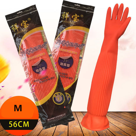 Long Waterproof Rubber Gloves for Cleaning and Laundry