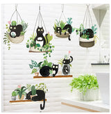 Adorable Cat Plant Stickers for a Fun Home Decor