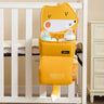 SUNEVNO Hanging Baby Diaper Caddy Organizer Diaper Stacker Baby Crib Hanging Classified Storage Bag Organizer for Changing Table Crib Playard or Wall & Nursery Organization (Yellow Fox)