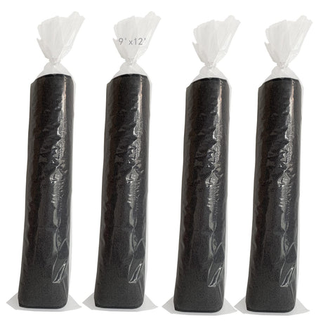 4 Pcs Rug Storage Bag with 10 Ties-Fits Rug up to 9x124.5 Mil Heavy Duty Clear Plastic Rolled Rug Storage Bag for Carpet ShippingPackingMoving and Storage - No Vent Holes