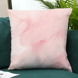 Pink Feather Design Pillowcase for Home Décor (18x18in)