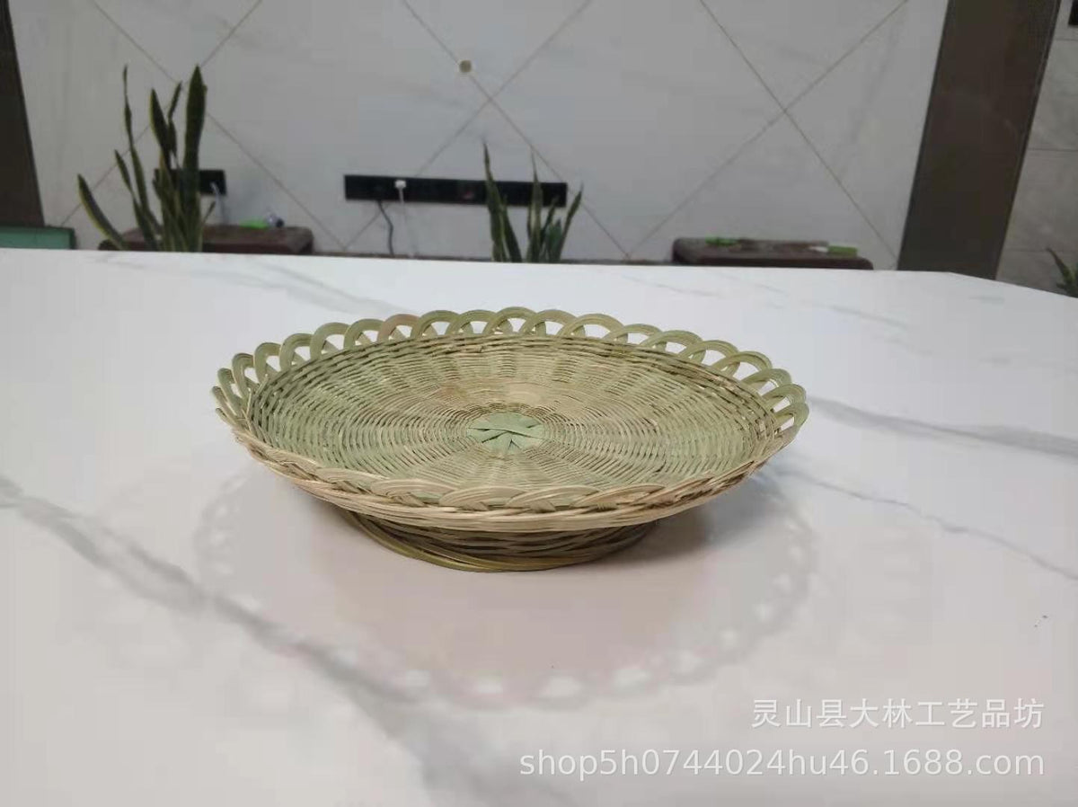 Bamboo Lotus-Shaped Fruit Basket for Home Storage