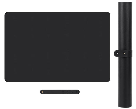 Generic Nail Art Table Mat 23.6"" x 15.8"" Nail Art Practice Hand Rest Pad Foldable for Manicure Dest Mat (Black)