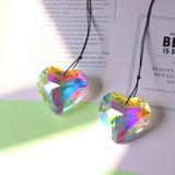 Heart-Shaped Sun Catcher Crystal Pendant for Home Decor