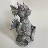 Resin Dragon Meditation Ornament for Home Decor