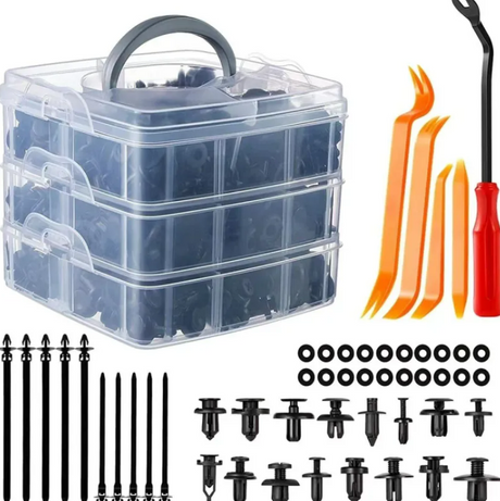 800PCS Car Bumper Repair Kit Boxed Universal Button