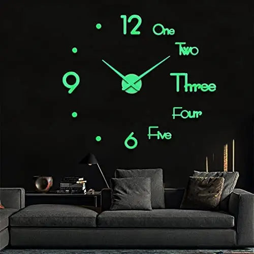 DIY Luminous 3D Wall Clock Stickers for Home Decor