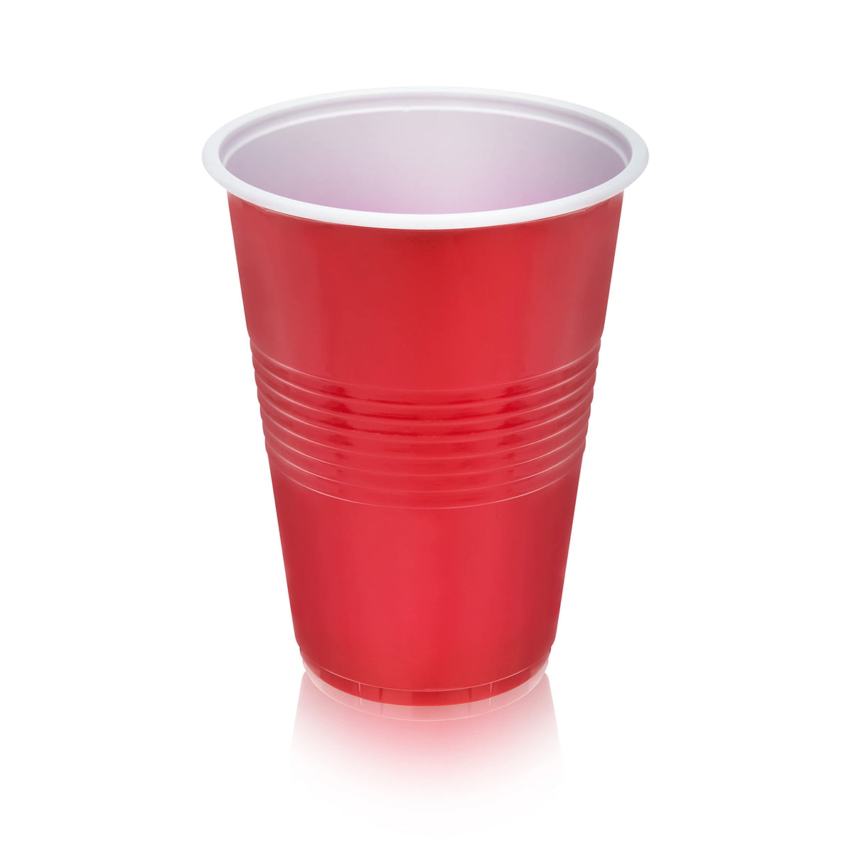 True Plastic Cups Disposable Perfect for Iced Coffee Wine Cocktails Picnic Camping Beer Pong Birthday Outdoor Party 16 oz Set of 24 Red