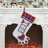 Dog Paw Christmas Stocking Gift Bag Decor