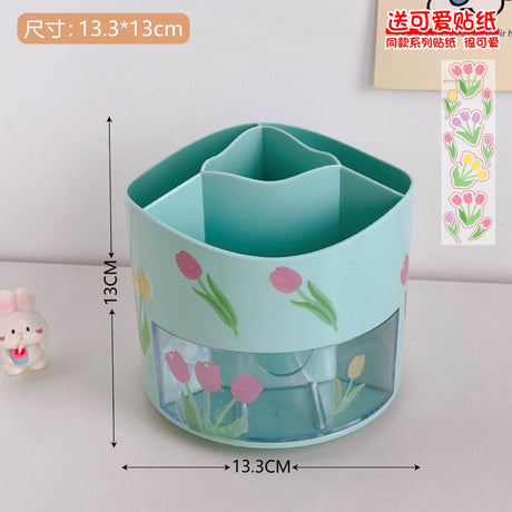 Large Capacity Rotating Pen Holder for Desk Organizer
