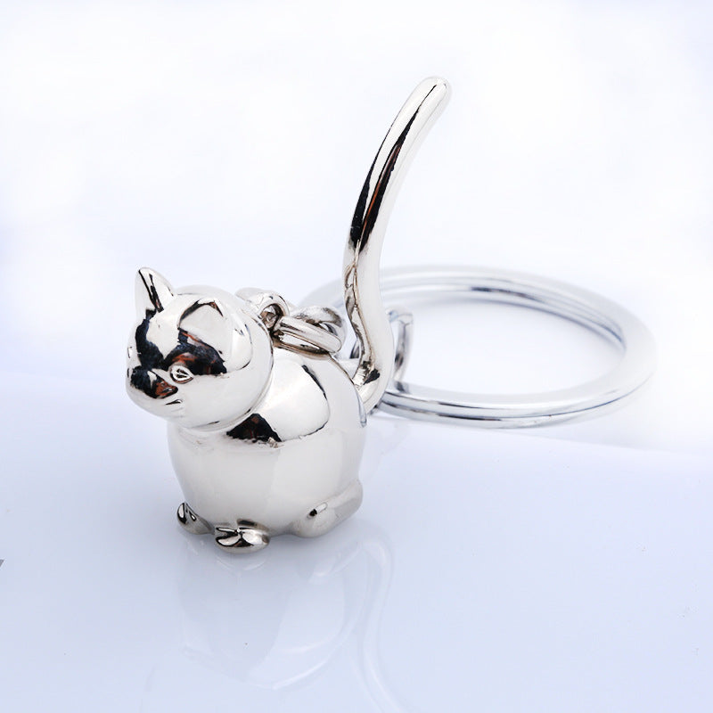 3D Cat Metal Keychain - Bag Accessory Gift