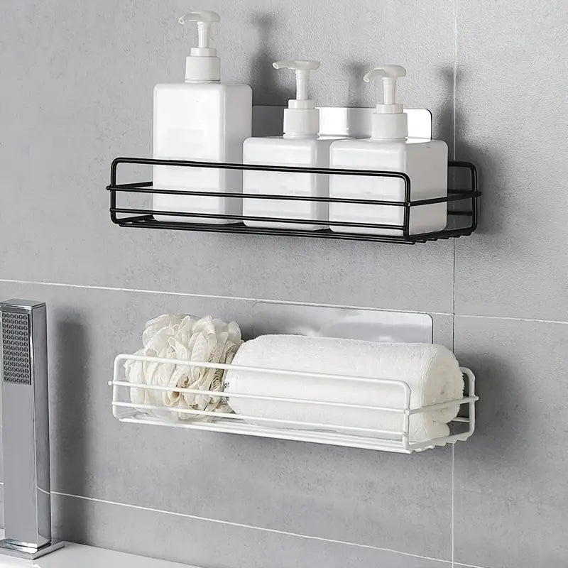 1pc Wrought Iron Bathroom Shelf for Shower Gel Storage