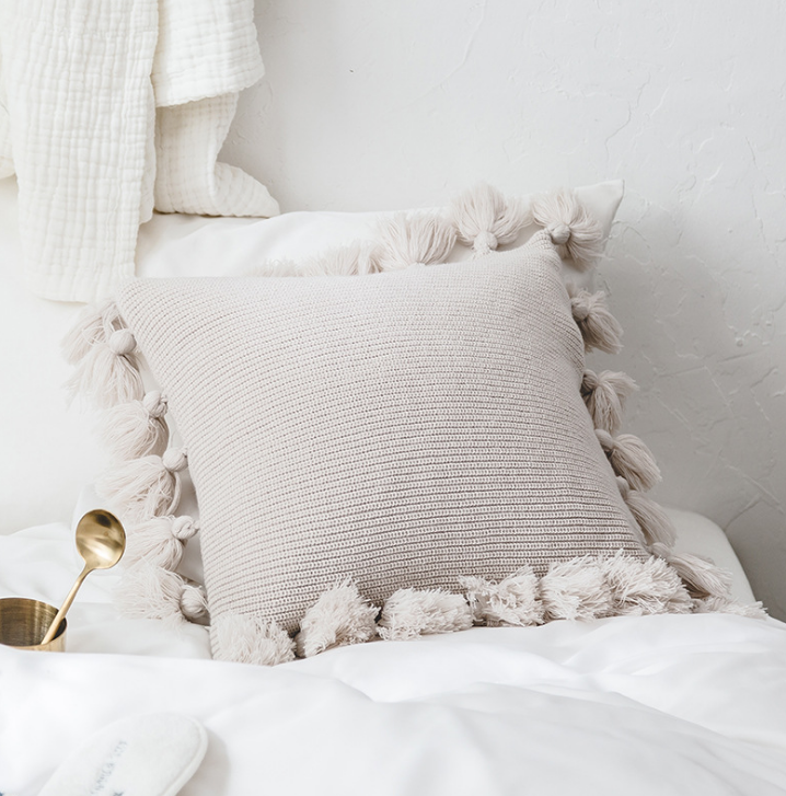 Knitted Lantern Ball Pillow Cover for Home Decor
