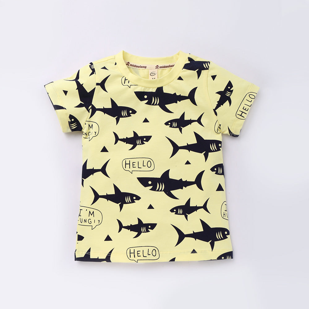 Children's Cartoon Pure Cotton Short Sleeve T-Shirt