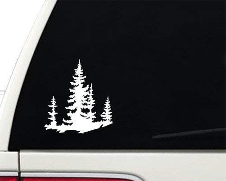 Spruce Trees Adventure Explore Nature - Vinyl Decal - Car Truck Laptop Bumper Sticker Decal