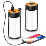 LED Camping Lantern CT CAPETRONIX Rechargeable Camping Lights with 400LM 5 Light Modes Water-Resistant Battery Powered LED Lantern for Power Outage Emergency Hurricane Home (2 Pack Black & Orange)