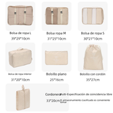 7-Piece Travel Packing Cubes Set for Clothes Storage