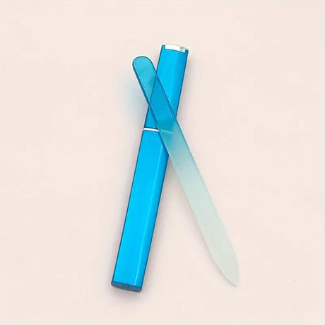 Crystal Glass Nail File with Case - Double-Sided Tool