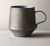 Black Vintage Handmade Ceramic Coffee Mug for Home