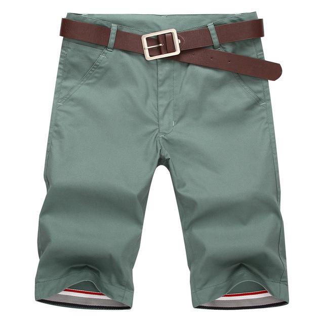 Men's Casual Solid Color Cotton-Linen Shorts