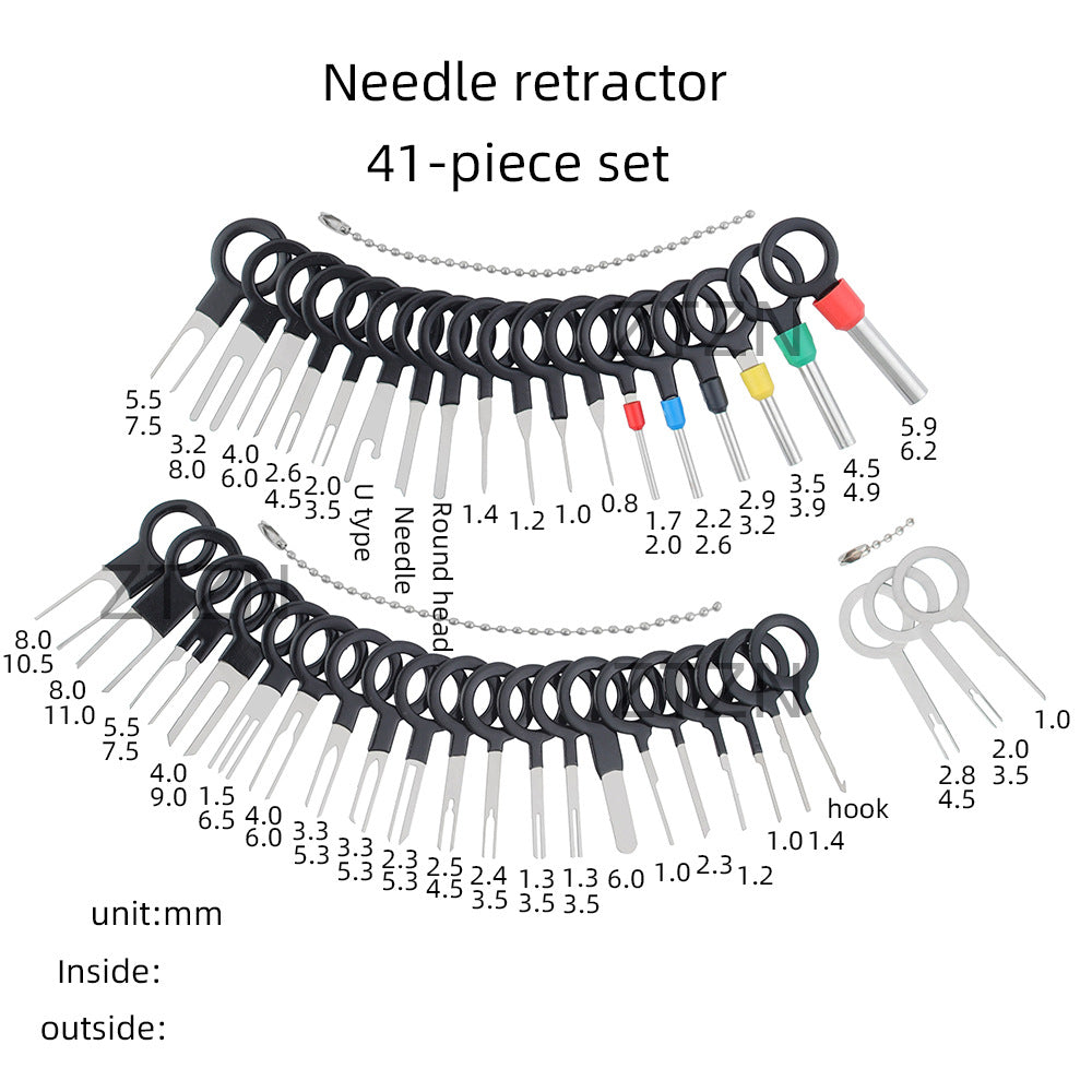 41-Piece Manual Tool Set for Automotive Connector Removal