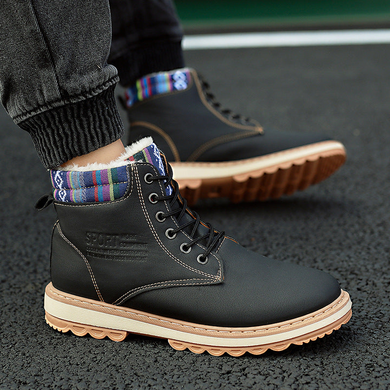 Men's Waterproof High-Top Hiking Boots for Outdoors