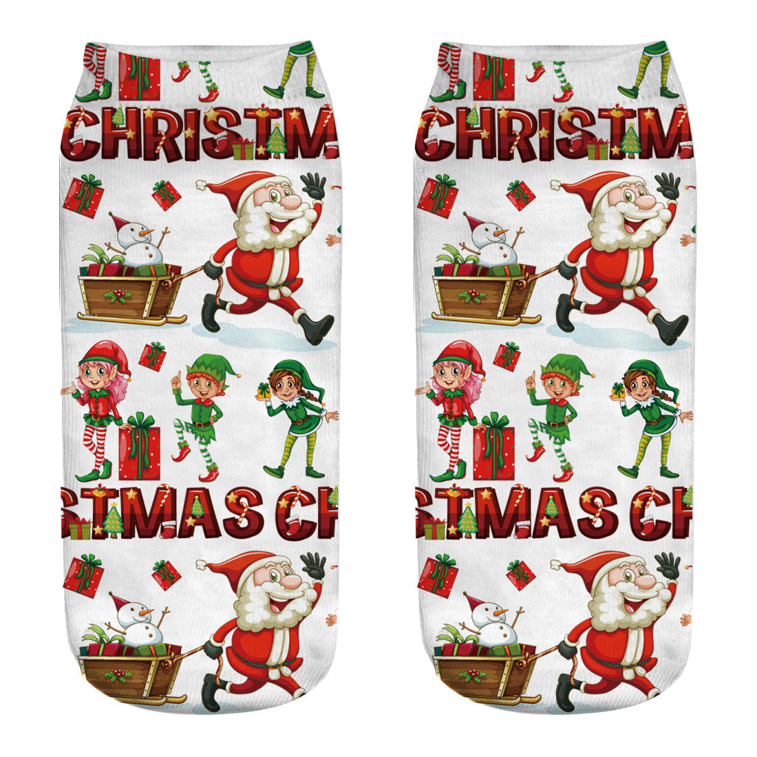 New 3D Printed Christmas Socks for Women