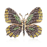 Colorful Rhinestone Alloy Butterfly Brooch Accessory