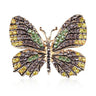 Colorful Rhinestone Alloy Butterfly Brooch Accessory