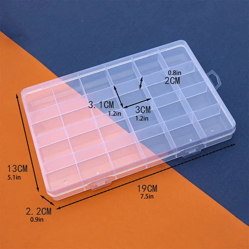 Plastic Compartment Jewelry Organizer and Storage Box