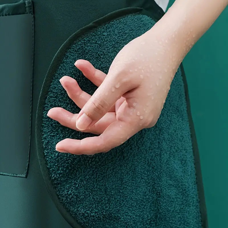 Waterproof Polyester Kitchen Apron for Home Use (28.35"x26.77")