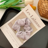 Spring Cream Puff Hair Ties - Sweet Fabric Accessories