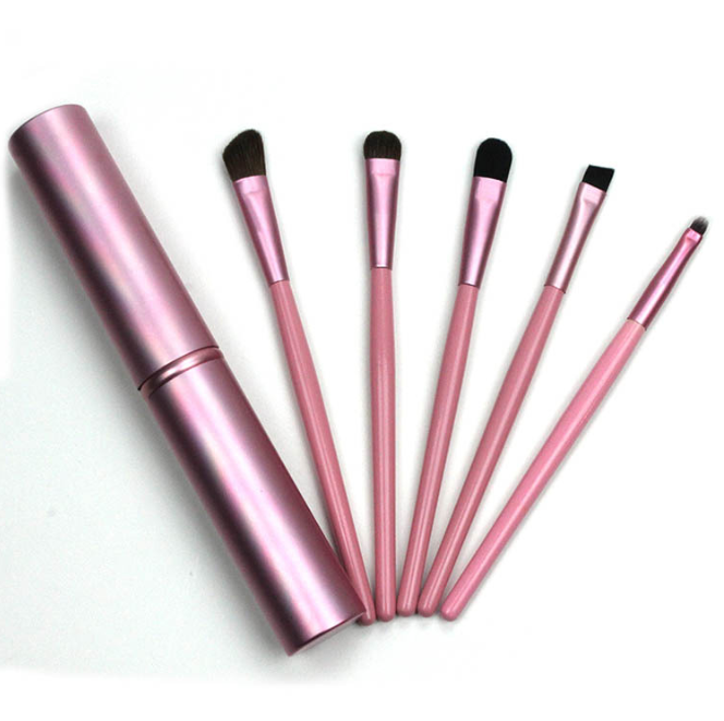 Portable Makeup Brush Set with 5 Eye Brushes