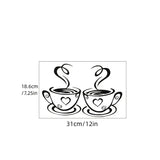 Coffee Mug Wall Stickers for Home and Cafe Decor
