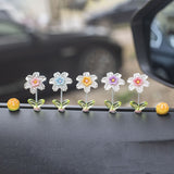 2024 Summer Clear Flower Car Dashboard Decor