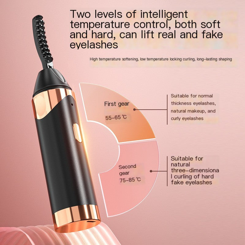 Electric Heated Eyelash Curler for Long-Lasting Curls